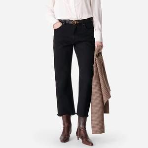 NEW VANESSABRUNO women's biarritz straight jean in noir